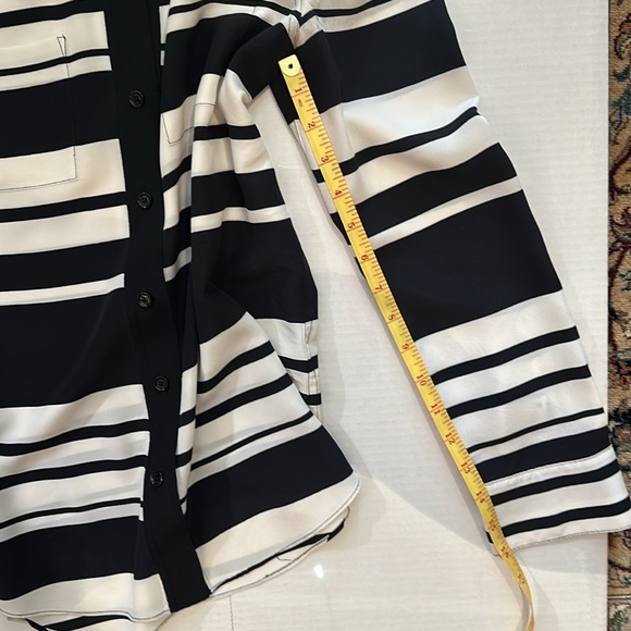 Kate Spade New York black and white striped silk blouse, XS - Picture 10 of 10
